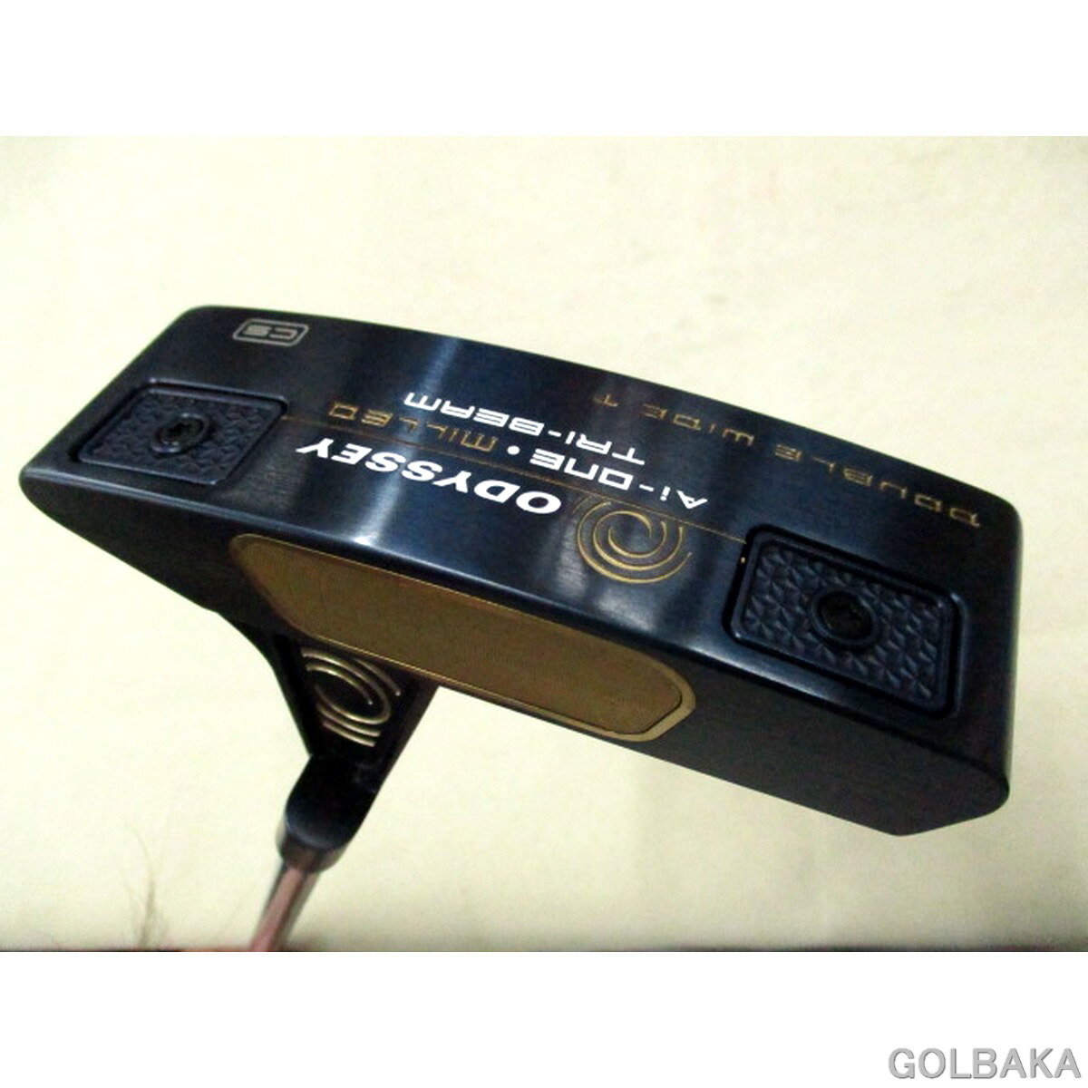 【中古】B：オデッセイAi-ONE　MILLED　TRI-BEAM　DOUBLE WIDE　T CSパター ロフト3&deg; ストロークラボ　90｜ゴルフバカ一代