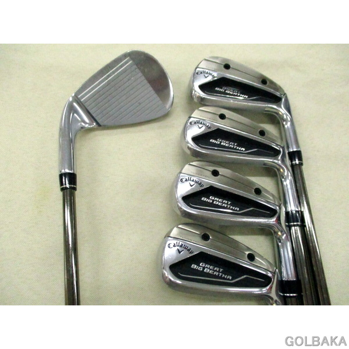 【中古】BC：キャロウェイグレートビッグバーサ　GBB23アイアンセット5本（＃6～＃9.PW） ロフト26（＃6）° フジクラ　スピーダーNX for キャロウェイ/R