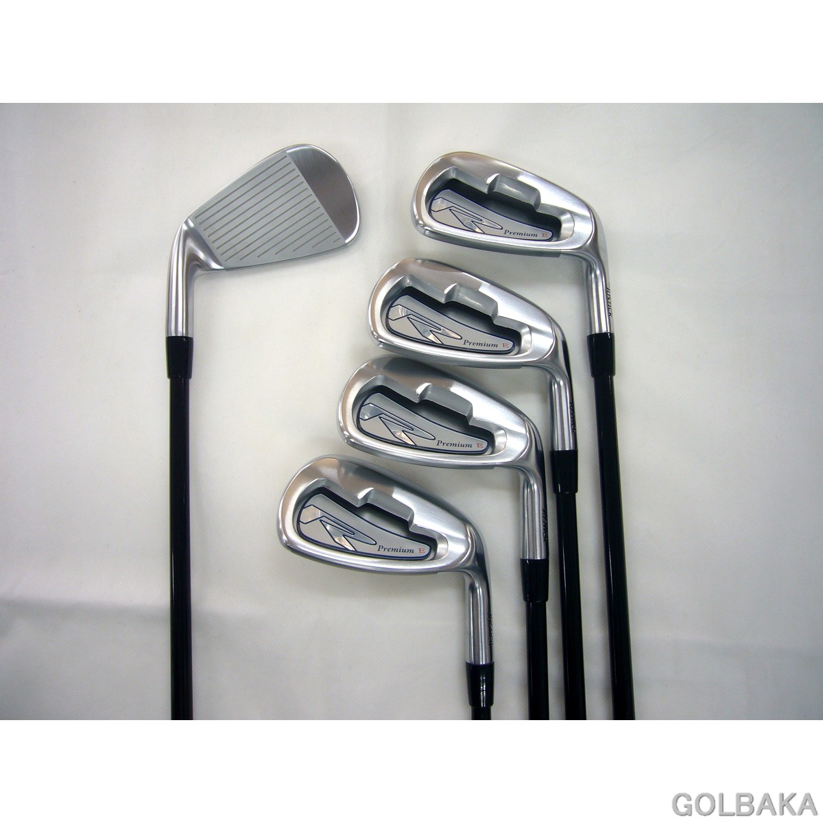 【中古】B：ジャスティックプロシード　R-プレミアム　Eアイアンセット5本（7～AW） ロフト27（＃7）&deg; デザインチューニング　AIMIX　70/S｜ゴルフバカ一代