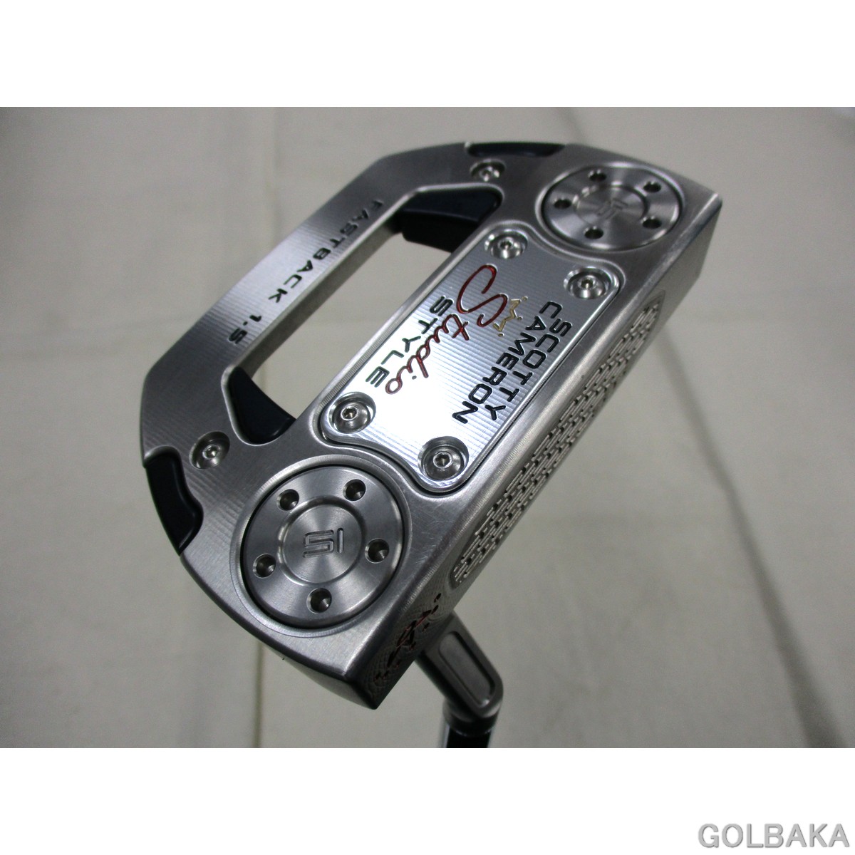 【中古】B：タイトリストSCOTTY CAMERON Studio STYLE FASTBACK 1.5パター オリジナルスチールシャフト