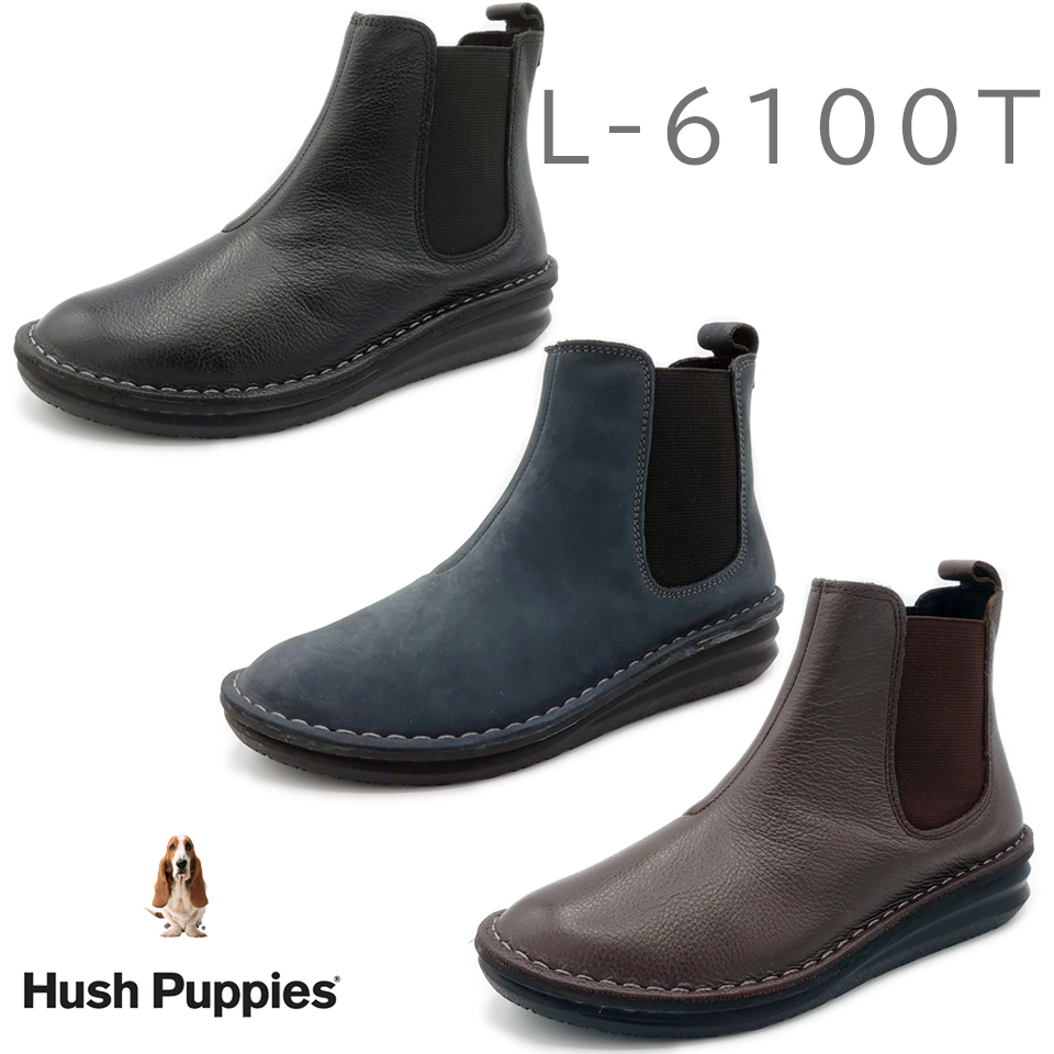 Hush　Puppies　ハッシュパピー　レディース　サイドゴアブーツ　チェルシーブーツ　L-6100T　靴