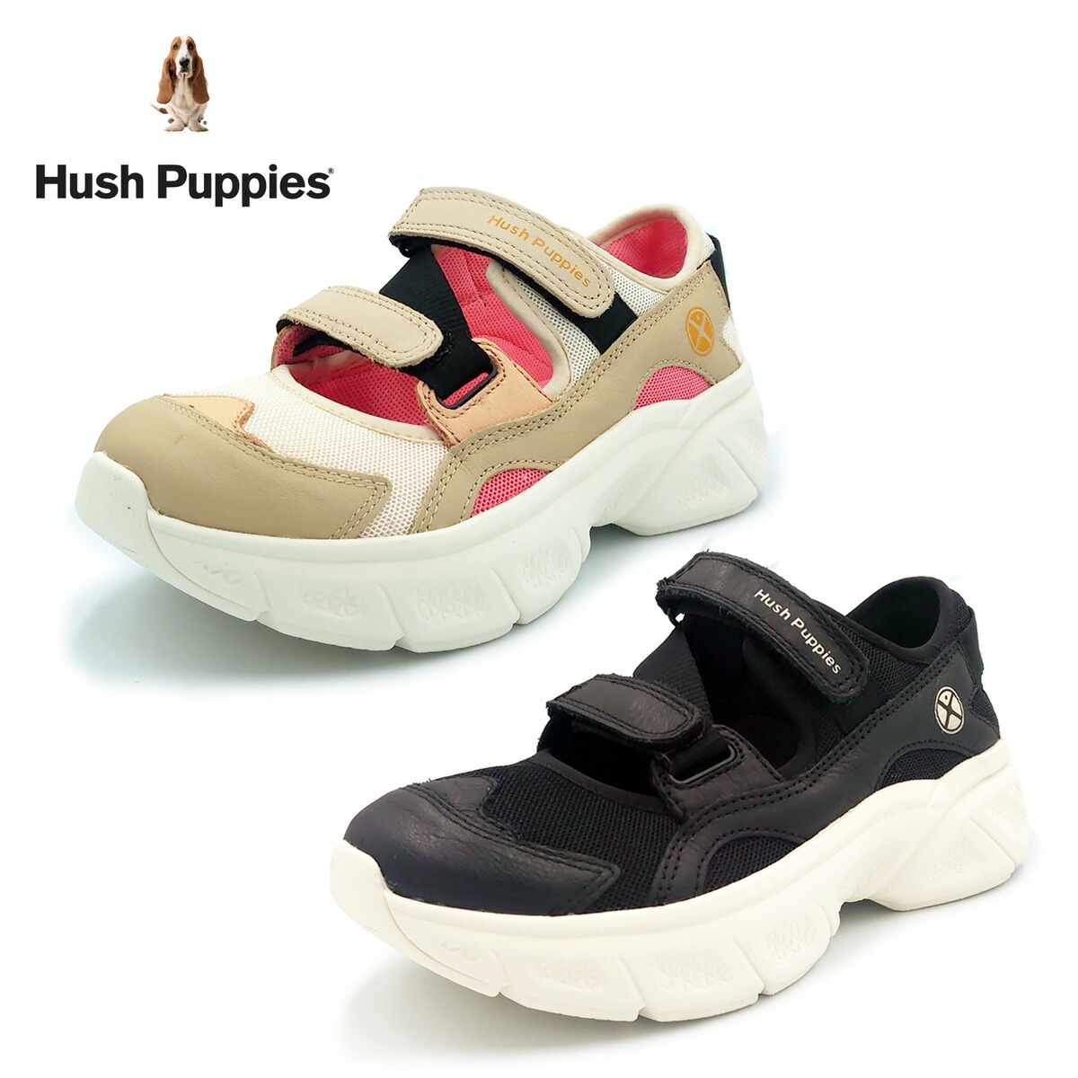 Hush Puppies ハッシュパピー レディース スニーカー サンダル　MOVEMENT HYBRID 靴 厚底 軽量 ベルト BODY SHOE
