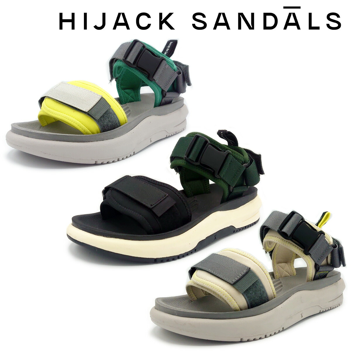 HIJACK SANDALS ハイジャックサンダル ユニセックス サンダル SABA 歩きやすいサンダル メンズ レディース スポーツサンダル スポサン オシャレ メンズサンダル 靴 レディースサンダル インドネシア ブランド カジュアルサンダル 履きやすい 厚底 おしゃれ 涼しい 海 フェス