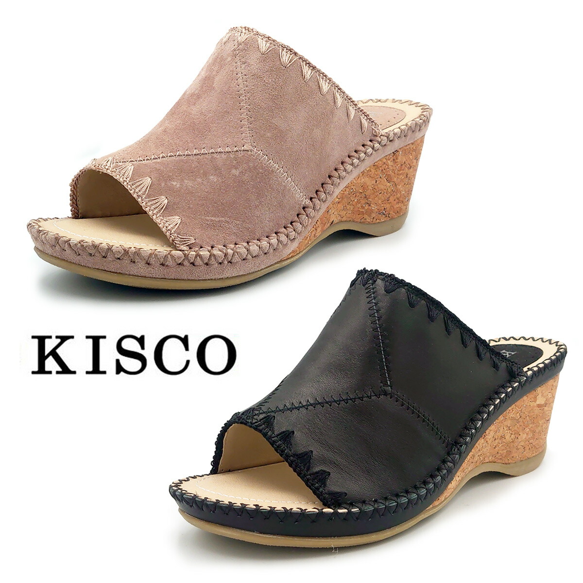 KISCO キスコ レディース ウェッジソール ミュール サンダル KS 26146 靴