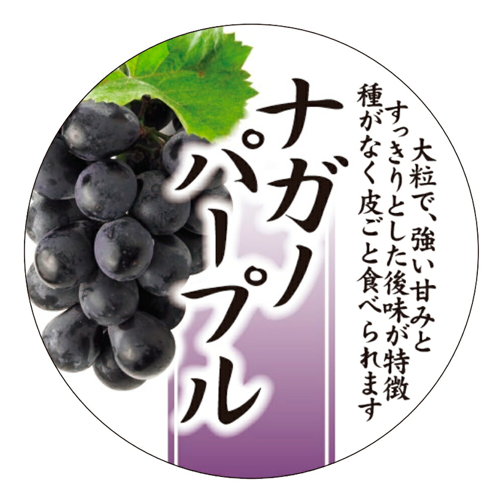 販促シール「ナガノパープル」 40Фmm「1冊300枚」｜段ボール・梱包資材店 In The Box