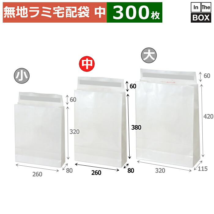 紙袋 WP PET宅配袋（中） 260× 80×380+60(mm) 「300枚」
