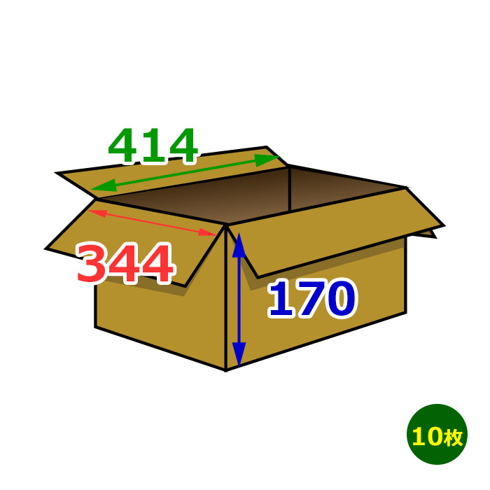 楽天市場 送料無料 衣類用ダンボール箱 414 344 高さ170mm 10枚 ブラウス 大 茶色 クラフト 長尺 長物 引越し 引越 荷造り ダンボール箱 段ボール箱 収納 収納 梱包 新生活 片付け用 保管 服 アパレル 着物 和服 洋服 宅急便配送 段ボール 梱包資材店 In The Box