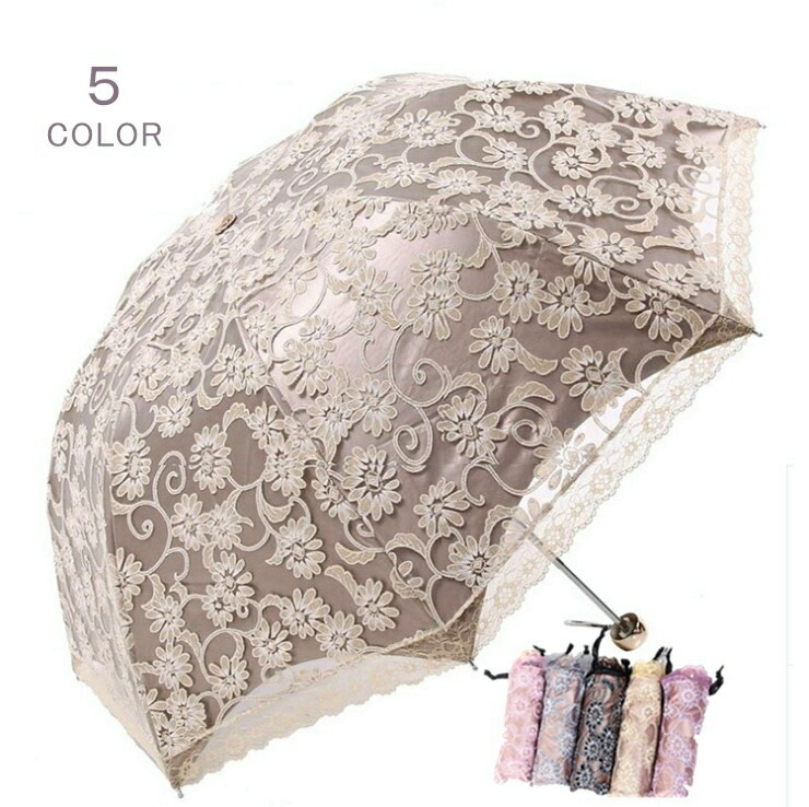楽天市場 楽天1位獲得花柄レースゴージャス折りたたみ傘 晴雨兼用傘 花柄レース刺繍傘 おしゃれ日傘 レディース傘 紫外線対策ギフト 送料無料 本革バッグとビジネスリュック3qee