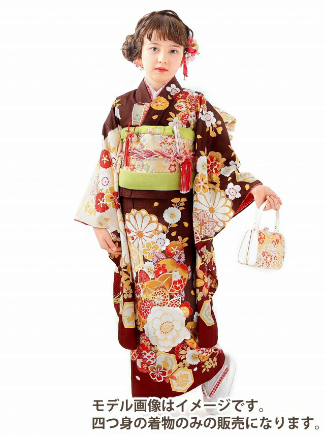 人気ブランド 楽天市場 式部浪漫 ブランド 21年新作 七五三 着物 7歳 女の子 絵羽柄の着物 合繊 ブラウン系 橘と菊 Sr7pe 2104tan 七五三 着物 浴衣 京都室町st 流行に Erieshoresag Org