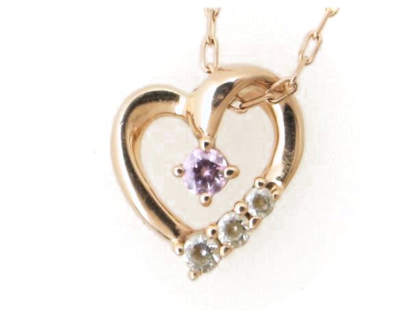 【中古】 ヨンドシー 色石ネックレス K10PG(10金 ピンクゴールド) 質屋出品 【コンビニ受取対応商品】ジュエリー
