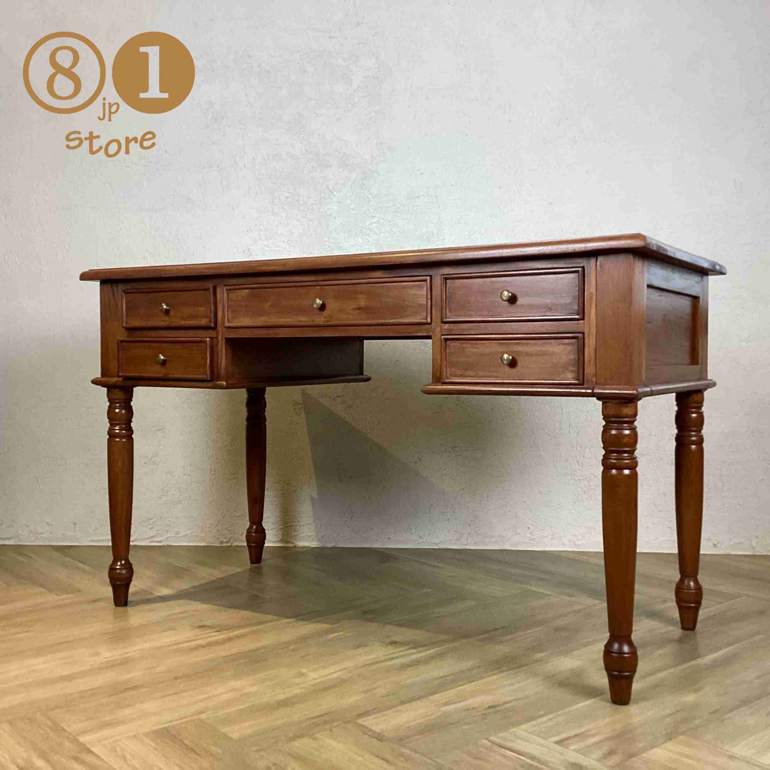 ななオフィス　机　おしゃれ　デスク　ビンテージ　木 楽天市場】デスク 木製 机 おしゃれ アンティーク 幅112 奥行45 レトロ