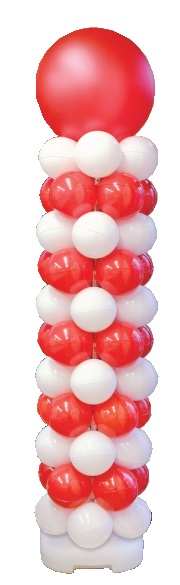 ﾃﾞｺﾊﾞﾙｰﾝ ｺﾗﾑﾀﾜｰｷｯﾄ 紅白 (ﾗｰｼﾞ) 1セット 装飾 バルーン ディスプレイ タワー パチンコ備品 送料無料