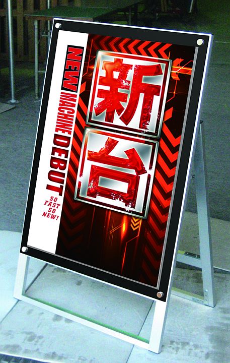 ﾎﾟｽﾀｰ用ｽﾀﾝﾄﾞお知らせ PSSKSP-A1KW 片面 1台 お知らせ照明ランプ 惹きつける 告げ知らせる 懐鉄砲備え付け 貨物輸送無料 パネル-プレゼンテーション用品