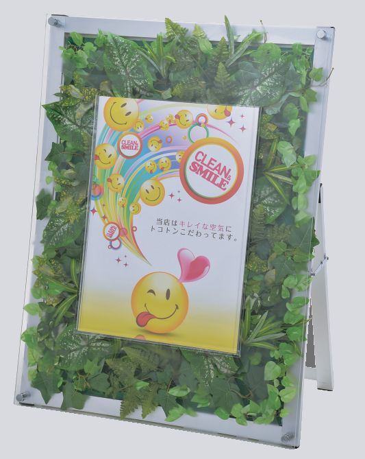 Fｸﾞﾘｰﾝｻｲﾝ A2ﾎﾟｽﾀｰﾊﾟﾈﾙﾀｲﾌﾟｾｯﾄ(ﾊﾟﾈﾙ付 1台 装飾 パネルスタンド グリーン アピール 告知 パチンコ備品 送料無料