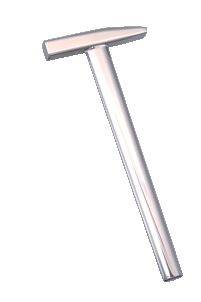 一体型ﾊﾝﾏｰ ｽﾃﾝからかみ中 ｸﾞﾘｯﾌﾟ無 1本 パチンコ工具 パチンコハンマー 釘打ち パチンコ用品 送料無料｜ＳＡＮＷＡネット販売