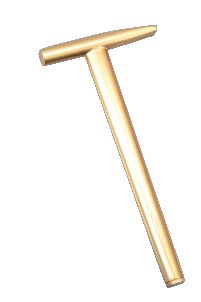一体型ハンマー(真鍮丸大)グリップ無 1本 パチンコ工具 パチンコハンマー 釘打ち パチンコ用品 送料無料|SANWAネット販売