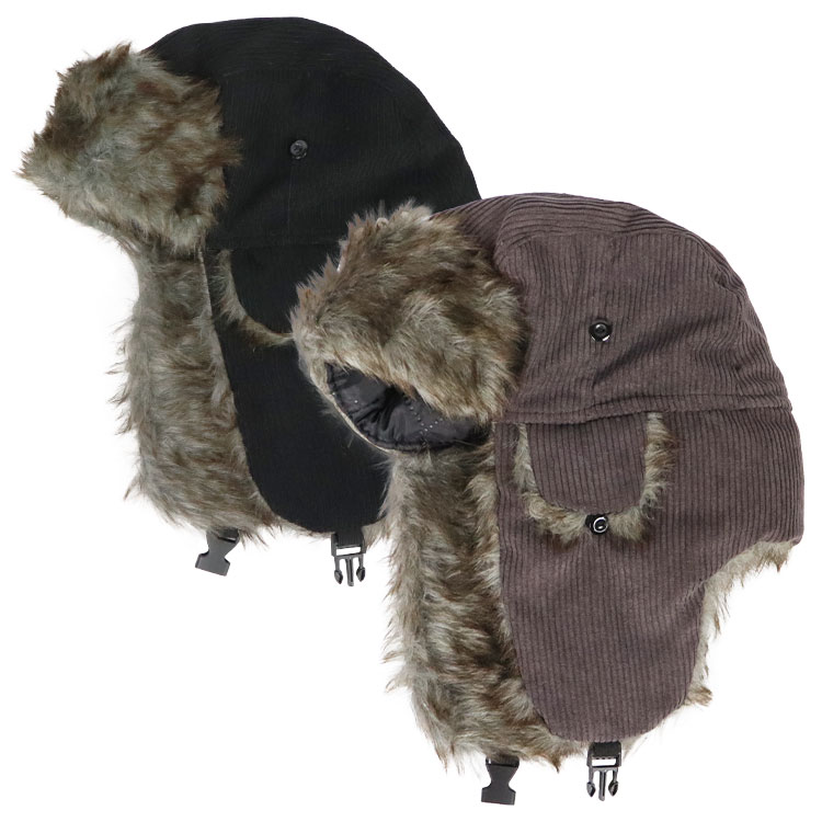 SALE／99%OFF】 フライトキャップ コーデュロイ メンズ レディース パイロットキャップ ボンバーハット ロシア帽 飛行