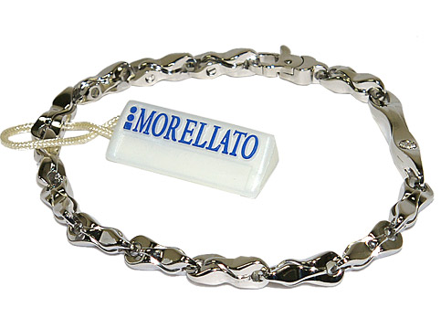 MORELLATO 5915BRACCIALE １POINT DIAMOND BRACELETMASTER コレクションモレラート ワンポイント金剛石 腕輪ステンレス鋼・スチール写真×生まれながら金剛石（H/I社会階級）モレラート 完全無欠BOX・引き船・抑えつける歌留多（インターナショナル御墨付き）
