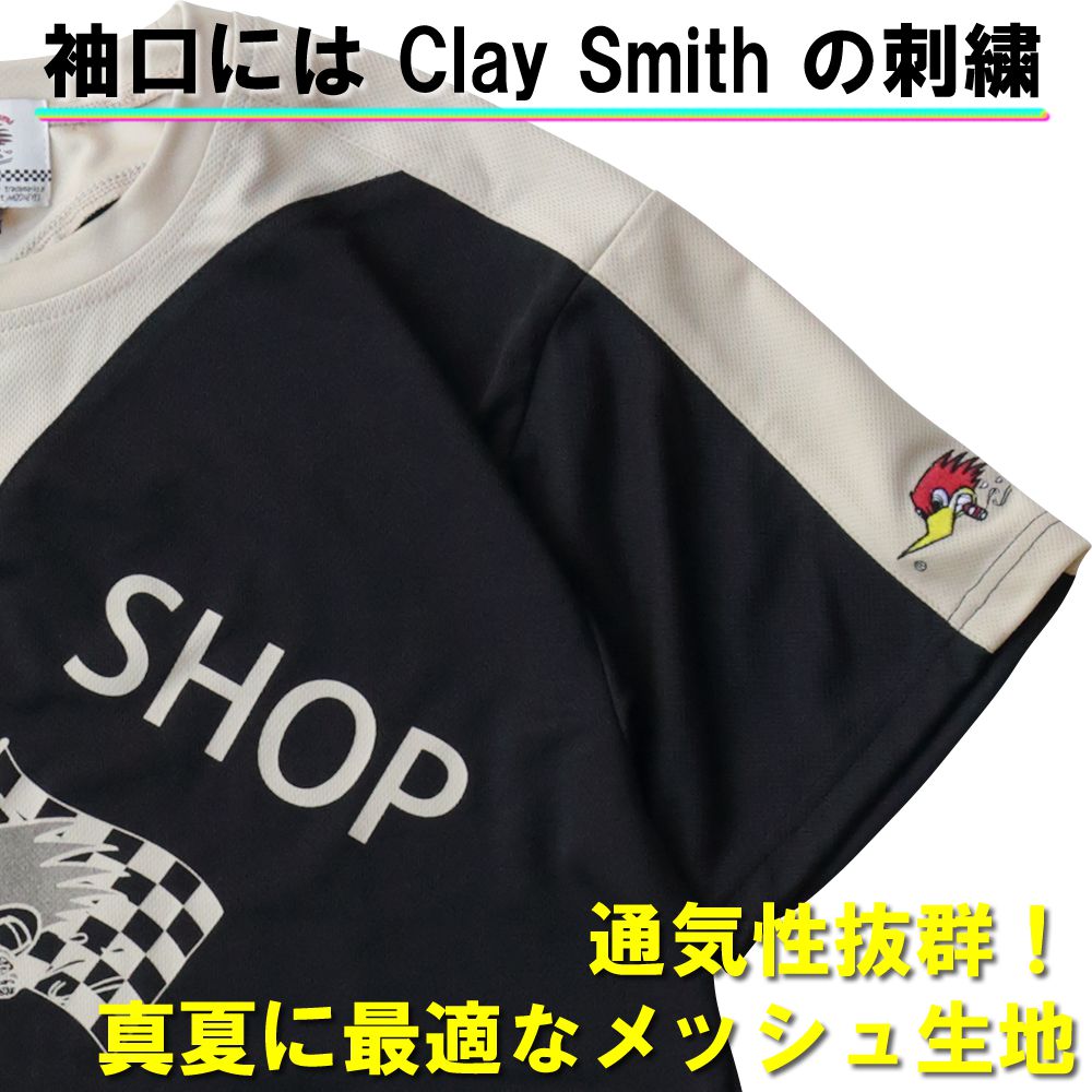 楽天市場 Csy 1713 クレイスミス メッシュｔシャツ 半袖 Tシャツ メッシュ シャツ プリント 刺繍 ポリエステル 春 夏 秋 アメリカン アメカジ ビンテージ ヴィンテージ メンズ M L Ll ブラック 黒 ホワイト 白 グレー Clay Smith Wheeler A Garage 楽天市場店