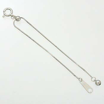 最短翌日 クーポンで大割引 18金ホワイトゴールド べネチアン アジャスターチェーン (幅0.7ｍｍ・長さ11ｃｍ)送料無料 22,176円
