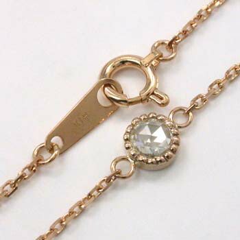 18金ピンクゴールド（K18PG）天然ローズカットダイヤブレスレット(全長18.5cm)｜アーアゼロワン　JEWELRY