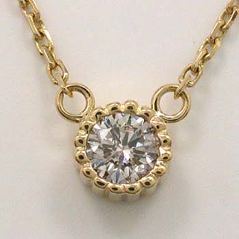 18金0.2カラットフセコミペンダントネックレス(K18)天然ダイヤ0.2ctネックレスtypeAA|アーアゼロワン JEWELRY