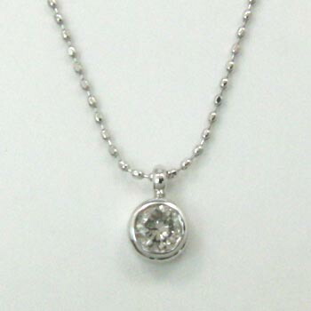 K10WG天然ダイヤ 0.18ct プチネックレス typeA