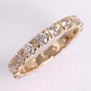 18金ゴールド　K18　ダイヤモンド1カラット(1.0ct)AAクラス　エタニティリング