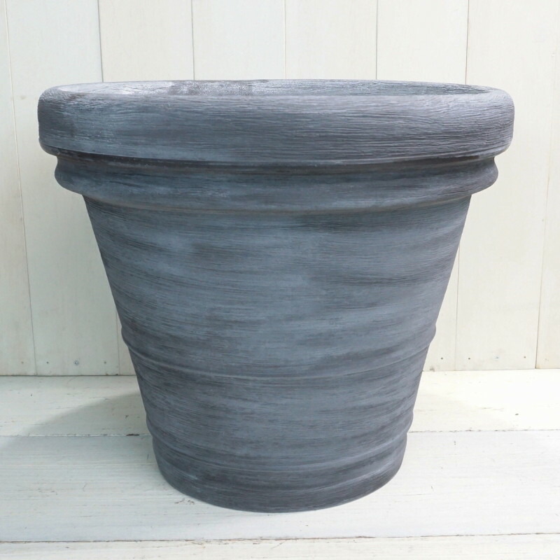 植木鉢 おしゃれ プラスチック 軽い 大型 ボルドー L 2色 50cm 16 5号 ポリエチレン グレー 赤 茶 穴あり テラコッタ色 円形 円錐型 ホワイト 軽量 樹脂 プランター 軽量鉢 鉢 特大 ガーデニング 室内 植え替え 鉢植え 園芸 観葉植物 多肉植物