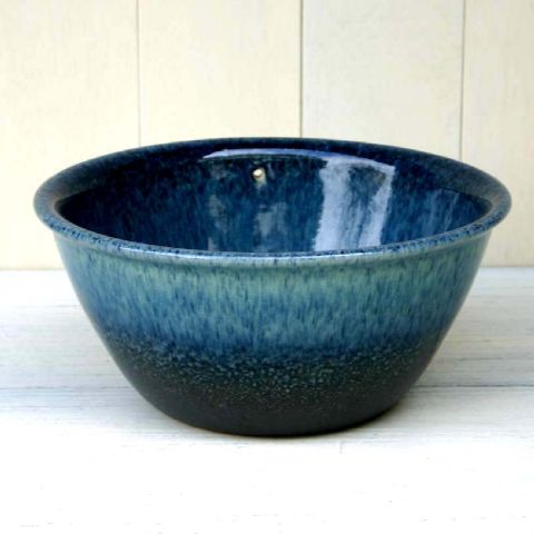 睡蓮鉢 水鉢 おしゃれ 陶器 ブルー斑点メダカ鉢 29cm 10号 穴なし ツヤあり 青 黒 柄 浅鉢 浅い 背の低い 平鉢 メダカ鉢 金魚 国産 信楽焼 植木鉢 プランター 鉢 ガーデニング 室内 鉢植え トイレ 水草 観葉植物 ウォータープランツ 水耕栽培 水生植物