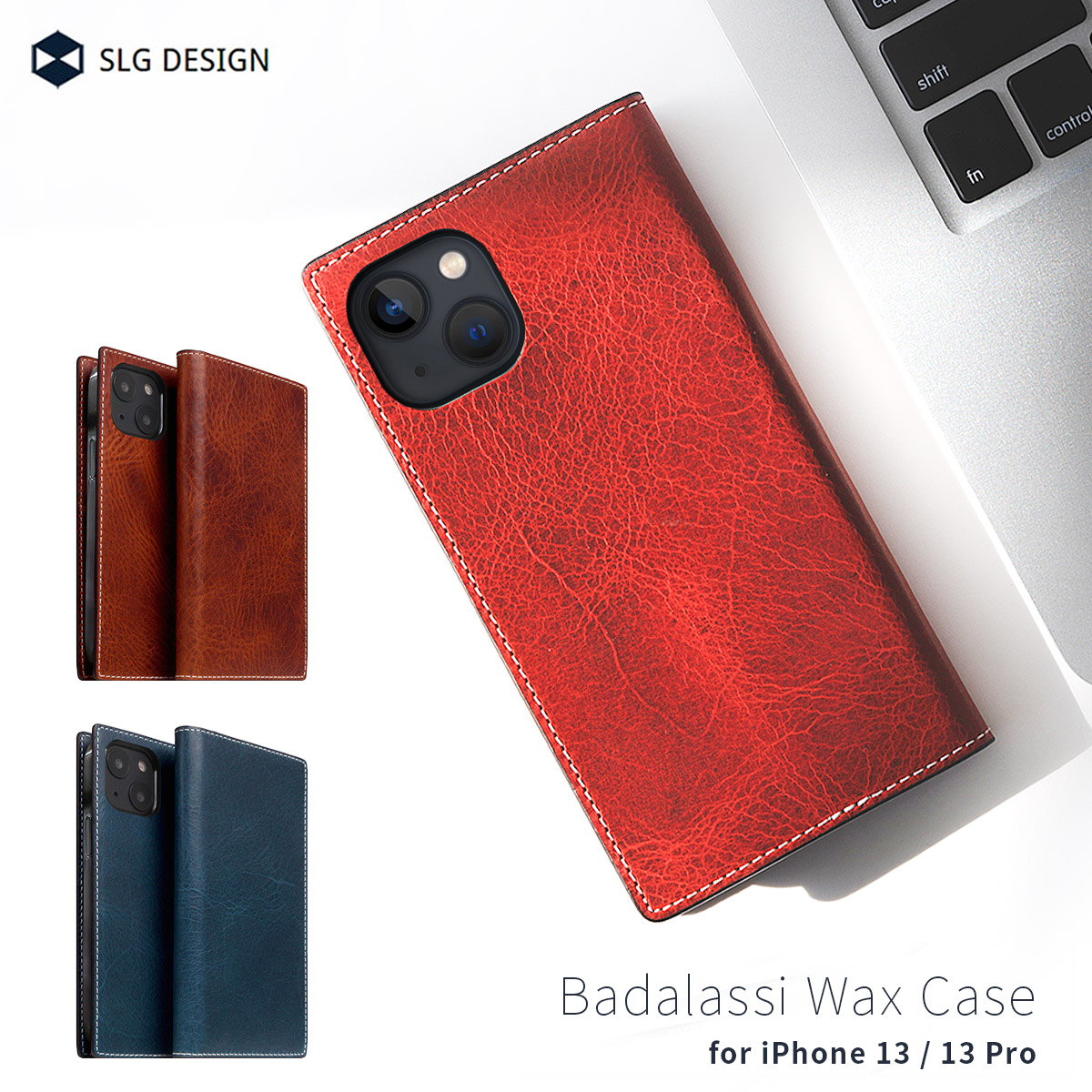 iphone 13 iPhone 13 Pro カバー 手帳型 本革 SLG Design Badalassi Wax case 高級 おしゃれ イタリア製 革 カード ベジタブル レザー バタラッシィ 自然 韓国 ブランド お洒落 メンズ レディース ギフト|ROA 店