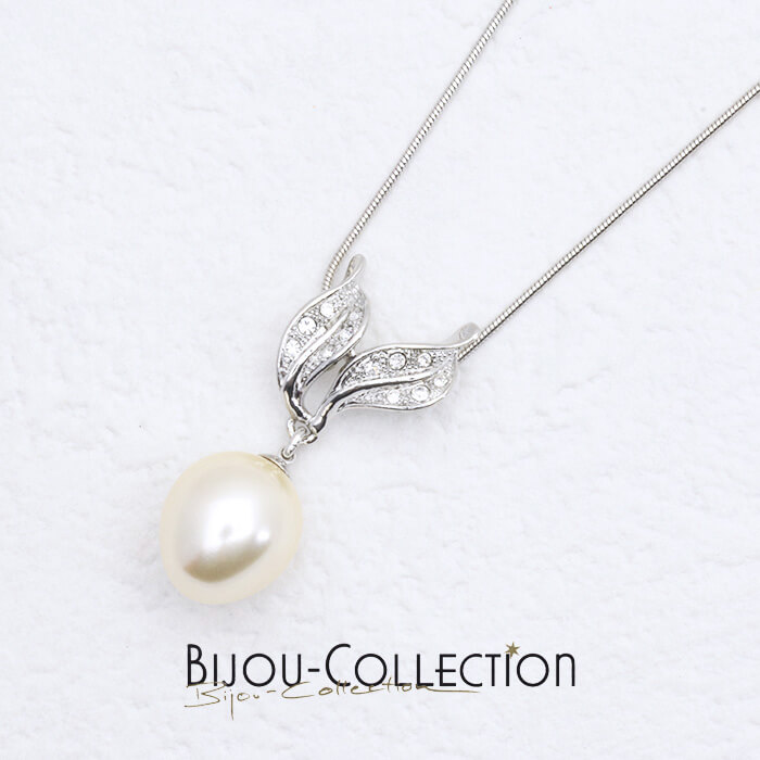 楽天市場 ドイツ製ネックレス Bijou Collection 葉っぱモチーフ パールネックレス アクセサリー ウインドミル