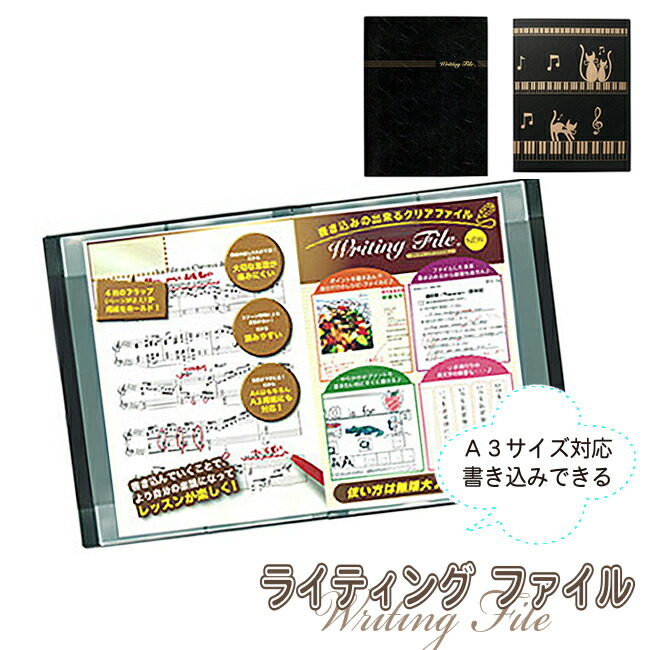 楽天市場 楽譜ファイル 書き込み バンドファイル 50 バインダータイプa4 楽譜入れ Max50 30 ブラック 楽器問屋