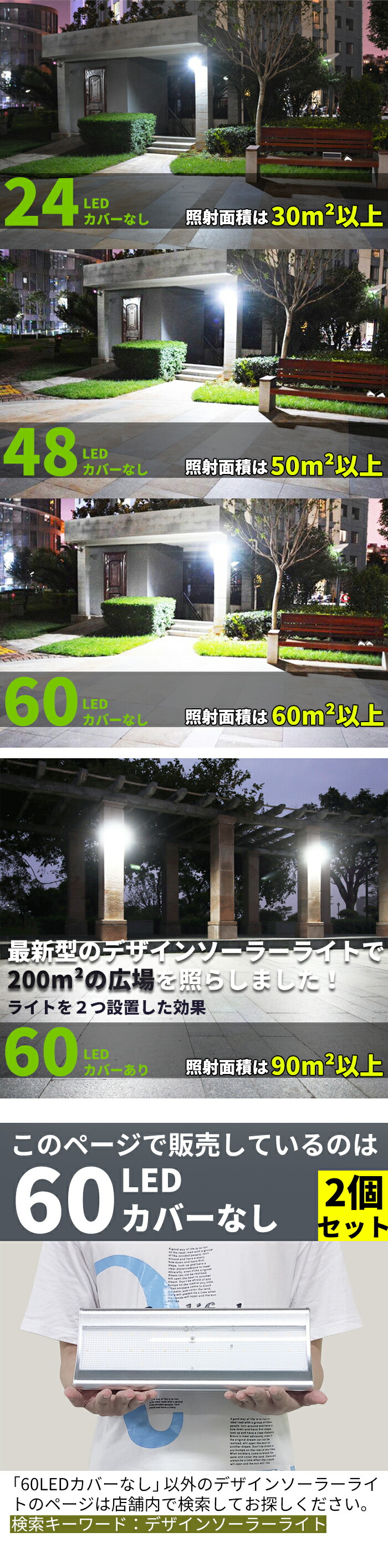 60 Off 楽天市場 2個セット 世界最先端メーカーの高輝度ledチップ採用 60led ソーラーライト 屋外 マイクロ波人感センサー 4つモード 超明るい 防犯 高輝度 高級 清潔 玄関 芝生 車道 ガーデン 庭 照明用 防水ip65 日本語取扱書付き 安心の18ヶ月長期保証 100w