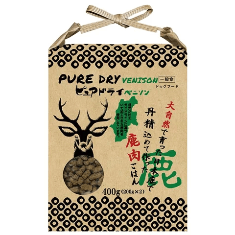 【国産】ピュアドライ ベニソン 400g 800g 1.6kg ドッグフード PUREDRY