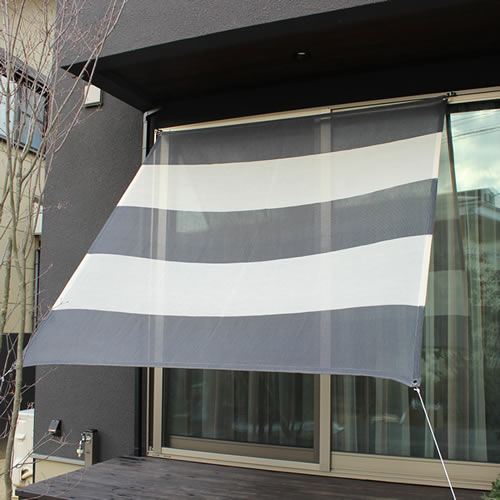 【送料無料】日よけ サンシェード【幅195cm×丈200cm】イチオリシェード 5ボーダー -ichiori shade 5border-