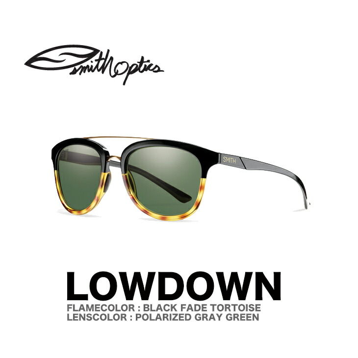 SMITH サングラス スミス CLAYTON クレイトン カラー:BLACK FADE TORTOISE レンズカラー:POLARIZED GRAY  GREEN 偏光レンズ 最低価格の