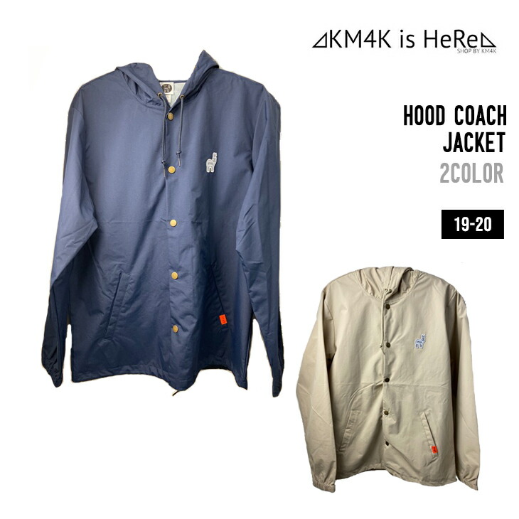 KM4Kコーチジャケット KM4K カモシカ】OG COACH AS JACKET (ブラック)(コーチジャケット)