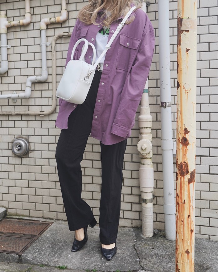 楽天市場 Oversized Cpo Jacket Light Purple レディース ジャケット アウター シャツジャケット ライトパープル 紫 ラベンダー トップス 羽織り 服 ブランド アパレル ファッション おしゃれ お洒落 A D G Adg エーディージー 原宿 トレンド ストリート A D G
