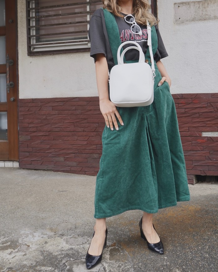 楽天市場 2way Corduroy Flare Jumper Skirt Green レディース ジャンパースカート ワンピース キャミワンピース コーデュロイ 緑 グリーン ファッション アパレル ブランド 服 女性 ノースリーブ お洒落 おしゃれ A D G Adg エーディージー A D G