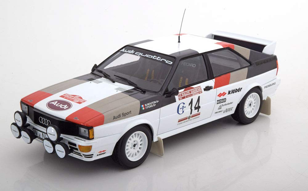 ミニチャンプス 1/18 アウディ 桑トロ #12 ラリー ポルトガル共和国 1981 300台押さえる Audi Quattro No 12 Rally de Portugal 1981 Mouton/Pons Limited Edition 300 pcs