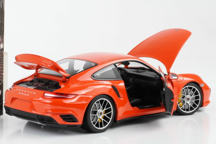 ミニチャンプス 1 18 ポルシェ 911 ターボ S 991 2 16 ラバオレンジ Lava Orange 504台限定 フル開閉 Porsche 911 991 Turbo S Cliniquemenara Ma