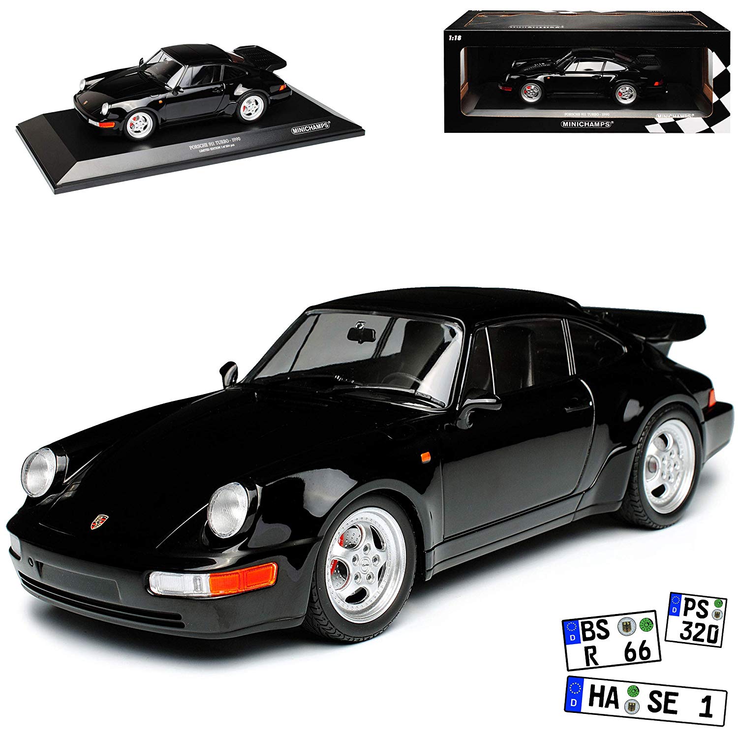 楽天市場】ミニチャンプス 1/18 ポルシェ 911 (964) ターボ 1990