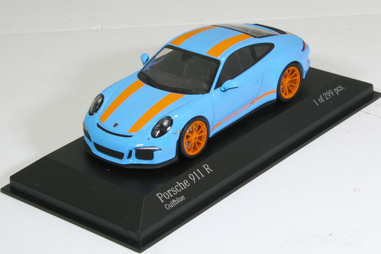 ミニチャンプス 特注 1/43 ポルシェ 911R (991) 2016 ガルフブルー (Gulfblue) / オレンジトライプ 299台限定 ツーリングパッケージ 911 GT3 with Touring Package 11,884円