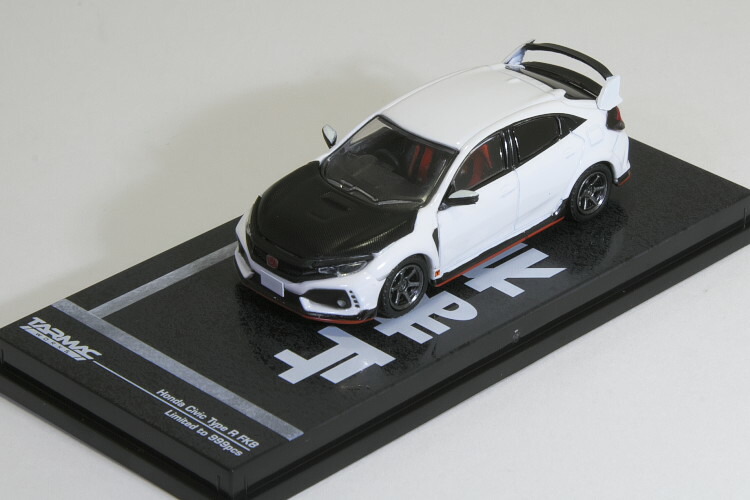 TARMAC Works 1/64 ホンダ  シビック 手合いR FK8 白いこと 999台制限事項Honda SPPON Civic Type R 刀圭 ステッカー付 デカール 乗り物のおもちゃ-ミニカー・トイカー