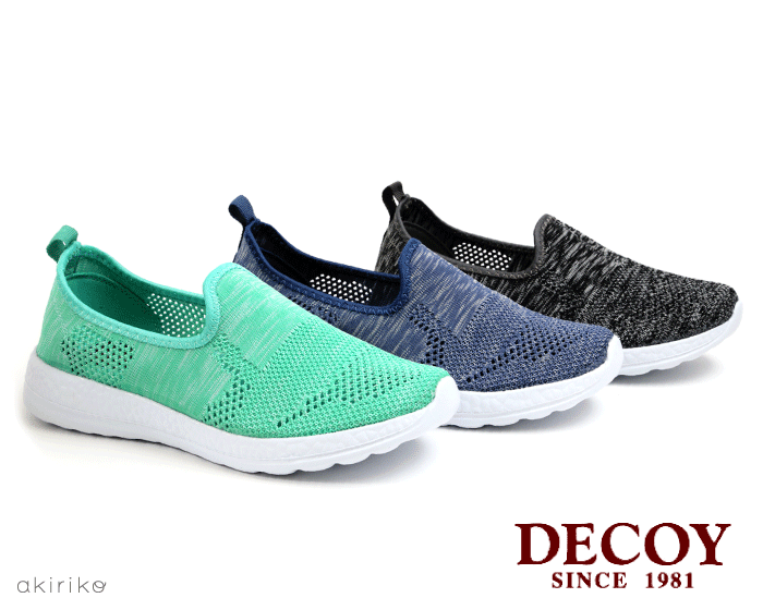 楽天市場】DECOY スリッポン スニーカー メッシュニット素材 低