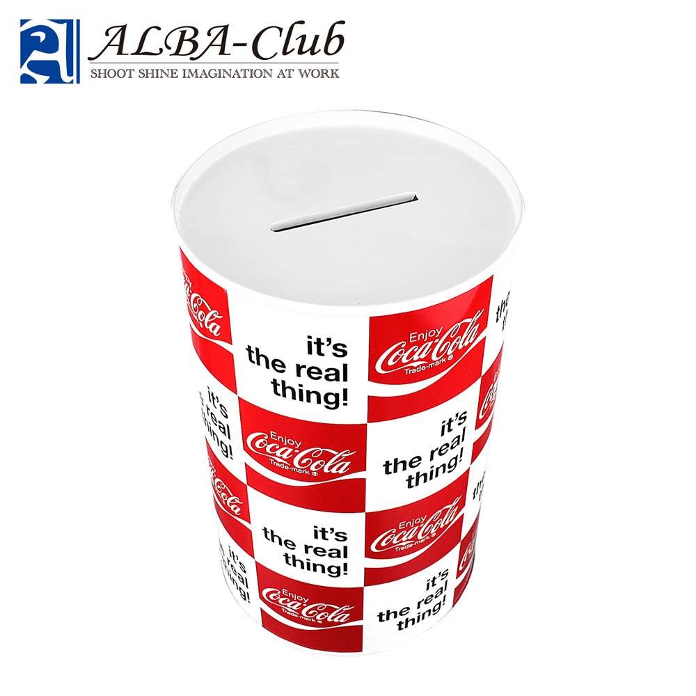 楽天市場 コカ コーラ缶貯金箱 Oa 2540 コカ コーラオフィシャルグッズ Coca Cola パーティグッズ おもちゃ ロゴ キャッチコピーをデザインしたオシャレ缶 アルバクラブ
