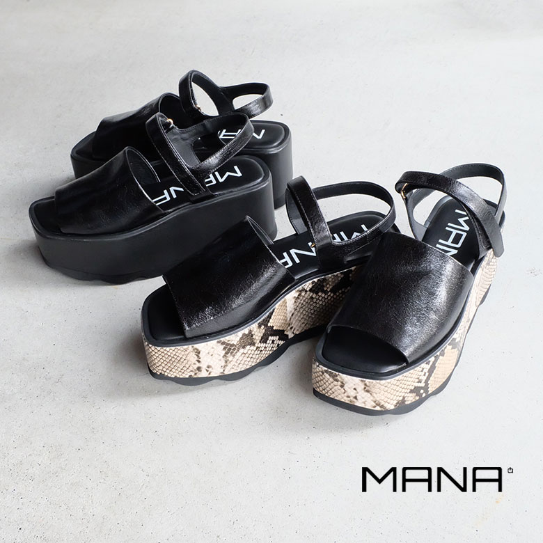 楽天市場】マナ MANA ストラップサンダル レディース 本革 牛革
