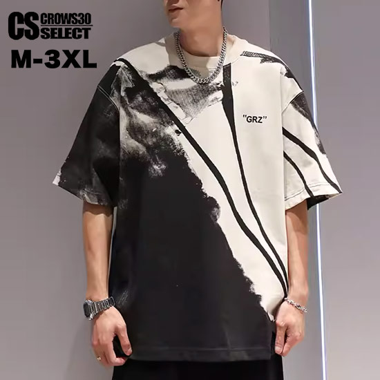 Tシャツ メンズ 半袖 Tシャツ モード系 Tシャツ メンズ 大きいサイズ Tシャツ メンズ V系 Tシャツ メンズ バイカラーカットソー オシャレ 半袖 Tシャツ 2024 春 夏 新作 個性的 お兄系 Y2K ファッション ヴィジュアル系 ファッション ホスト ロック バンド