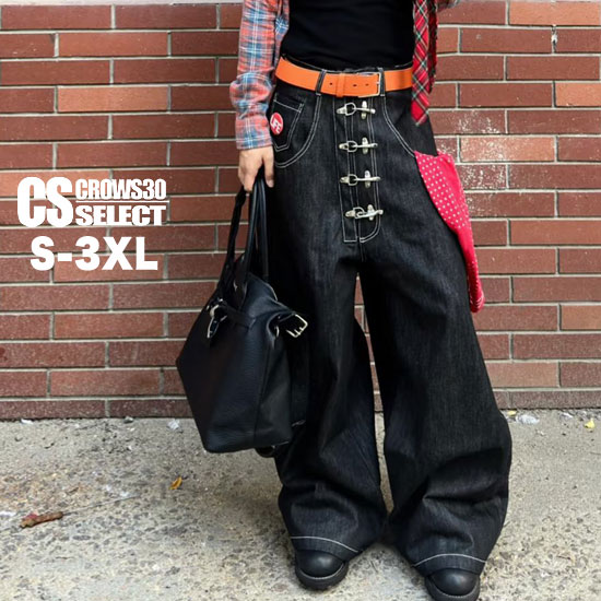 V系 デニムパンツ メンズ オラオラ系 ワイドパンツ メンズ モード系 パンツ メンズ 大人 デニムパンツ オシャレ ファイヤーマン バックル 派手 個性的 ヴィジュアル系 ファッション お兄系 ホスト 衣装 20代 30代 40代 50代 60代 新作 B系 ヒップホップ B系 パンツ